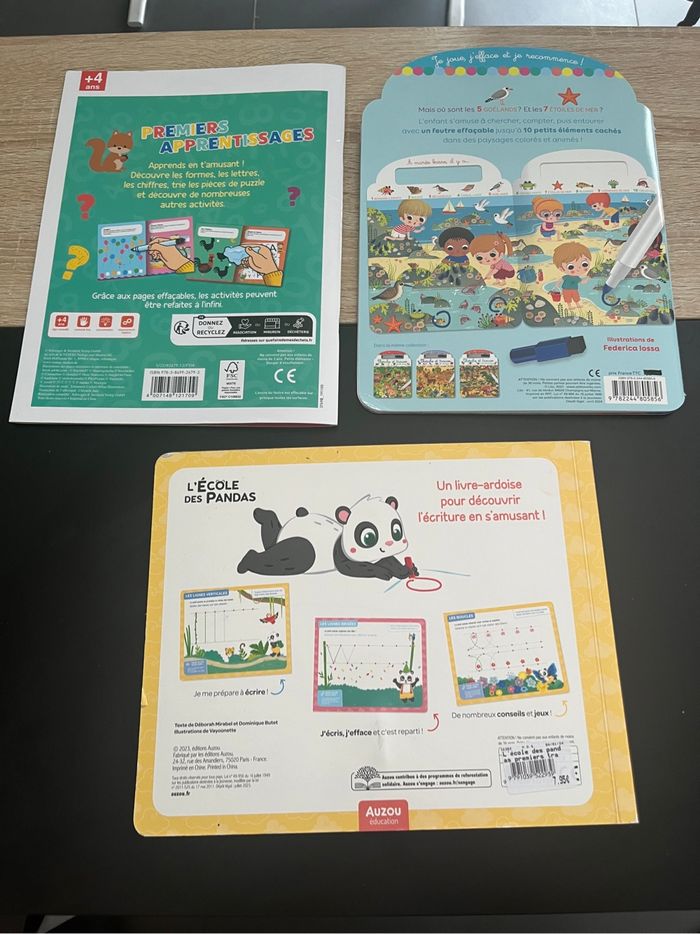 Lot de 3 livres d’activités effaçable enfant - photo numéro 2