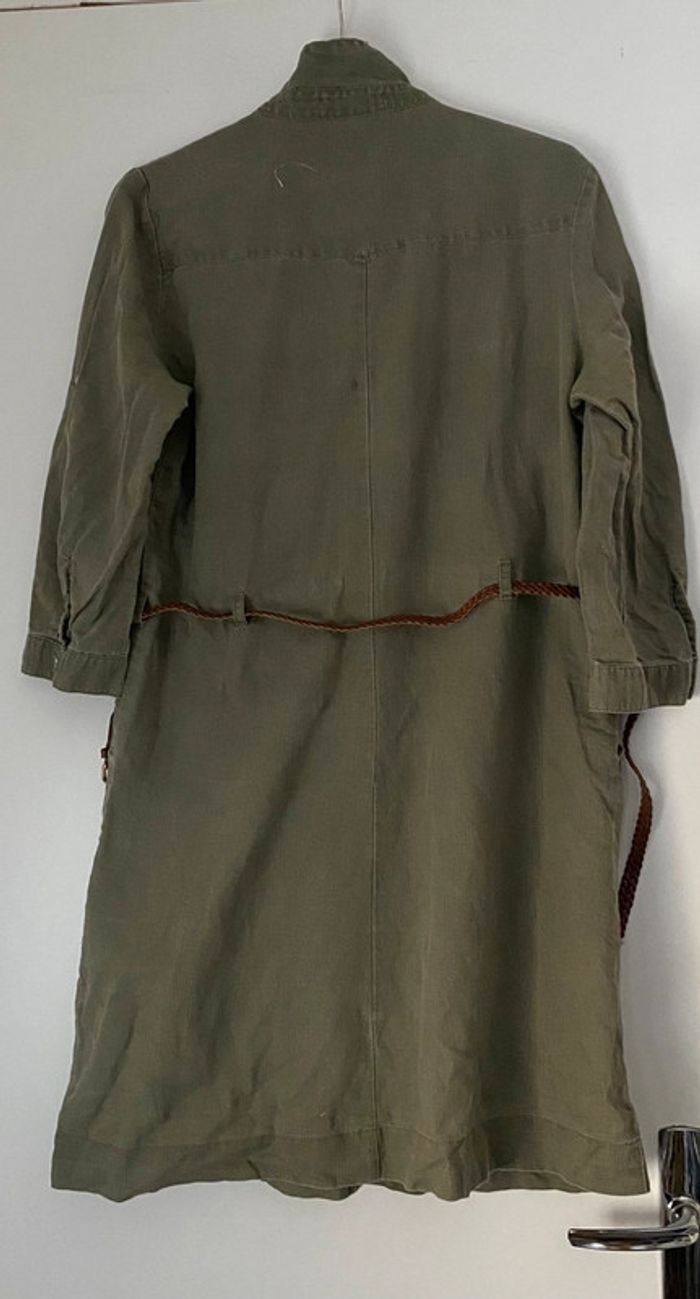Robe chemise kaki Mango avec ceinture taille S - photo numéro 6