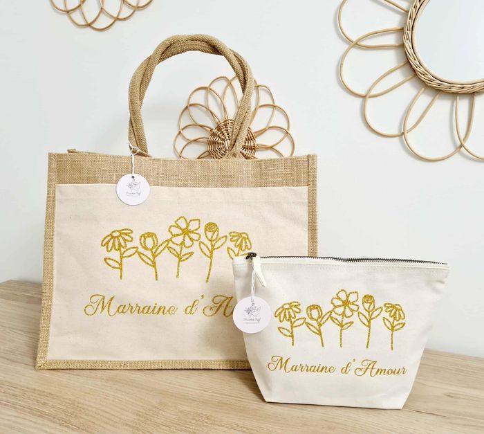 Cabas  et pochette personnalisés