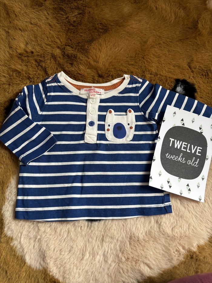 Tee shirts rayé ours DPAM t.3m