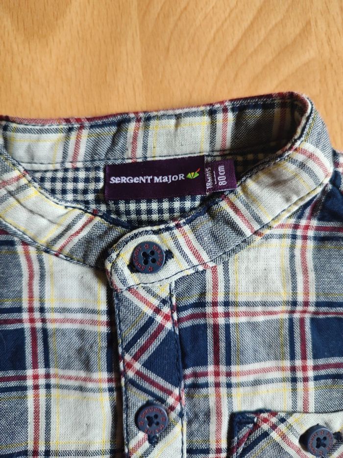 Chemise à carreaux col Tao Neuf Sergent Major en 18M - photo numéro 3