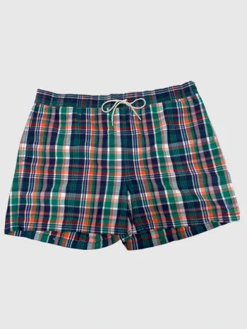 Polo Ralph Lauren vintage Checkered Plaid Mens L Swim Trunks Board Shorts