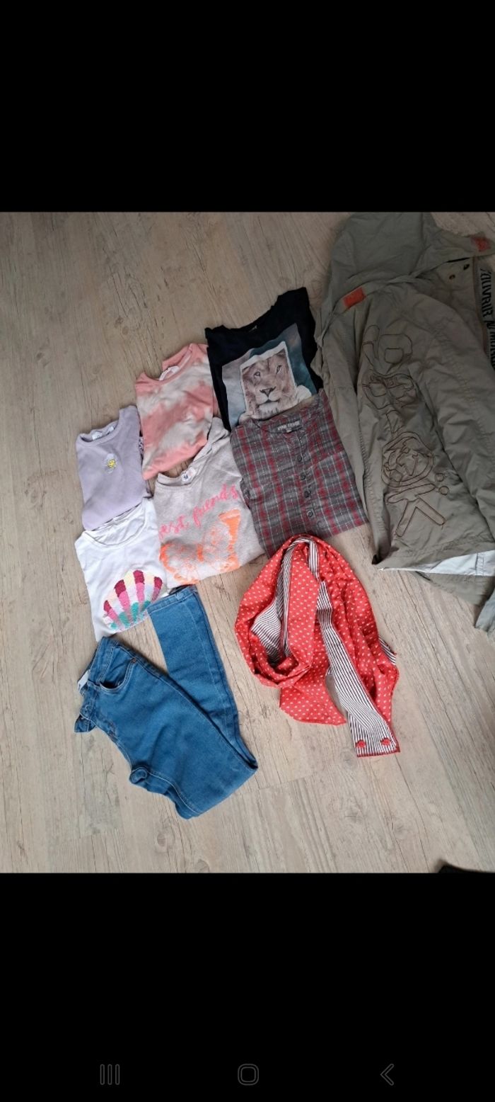 Lot 9 habits fille 8 ans marques diverses