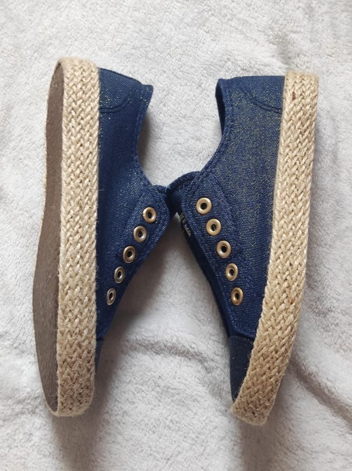 Chaussures tennis bleu brillant taille 32 - photo numéro 4