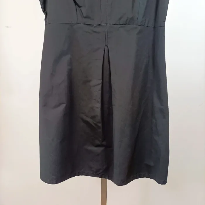 Robe noire Comptoir des Cotonniers coton col fendu coupe droite chic taille 42 A1307 - photo numéro 5