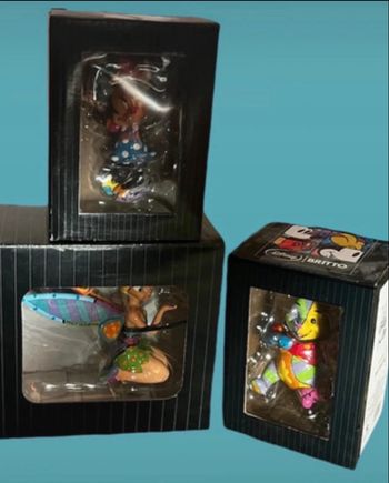 Lit 3 figurines Romero BRITTO 1/Pooh Small 3/ Minnie Mouse3/ Fée clochette