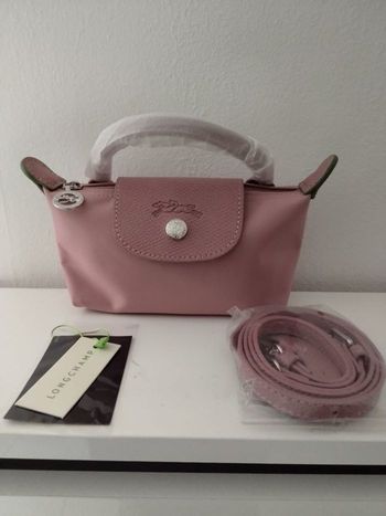 Mini sac longchamp rose