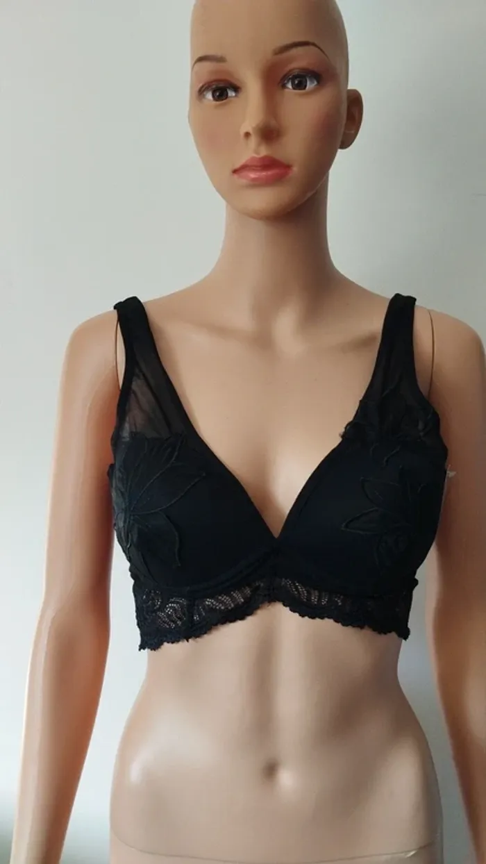 Soutien gorge noir taille l/xl bonnet b/c femme - photo numéro 2