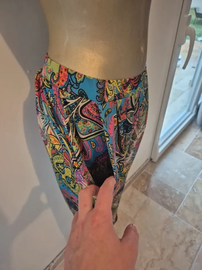 Pantalon fluide multicolor taille m - photo numéro 5