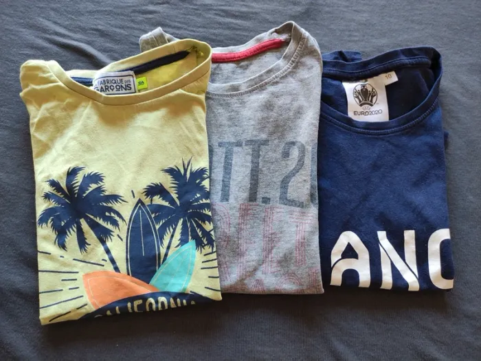 Lot de trois Tee-shirts manches courtes - photo numéro 2