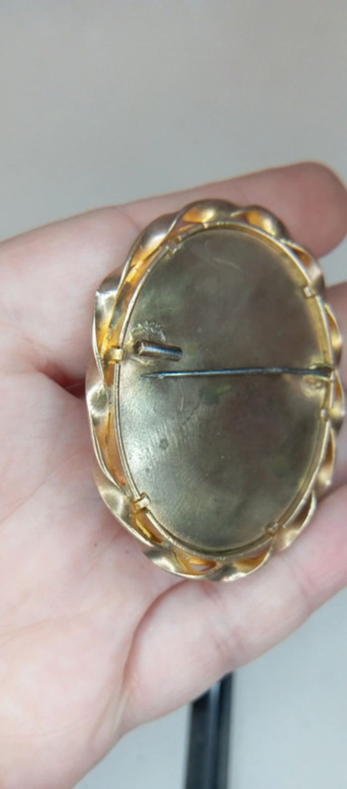 Broche ancienne peinture miniature signée - photo numéro 9