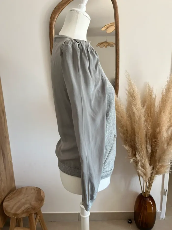 Veste/gilet gris en soie Two Days - photo numéro 5