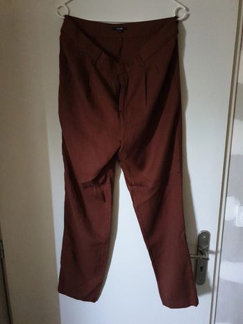 Pantalon lin marron