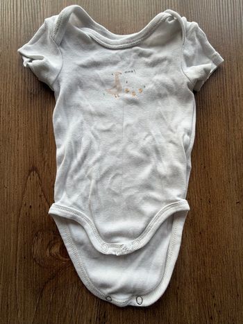 Body bodie blanc Tex Oie 3 mois coton