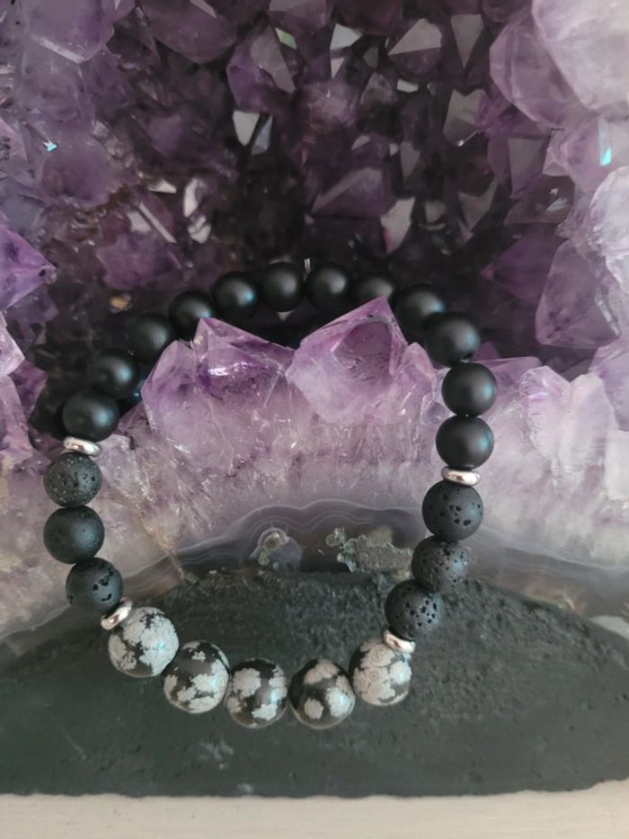 Bracelet homme en pierres naturelles - photo numéro 2