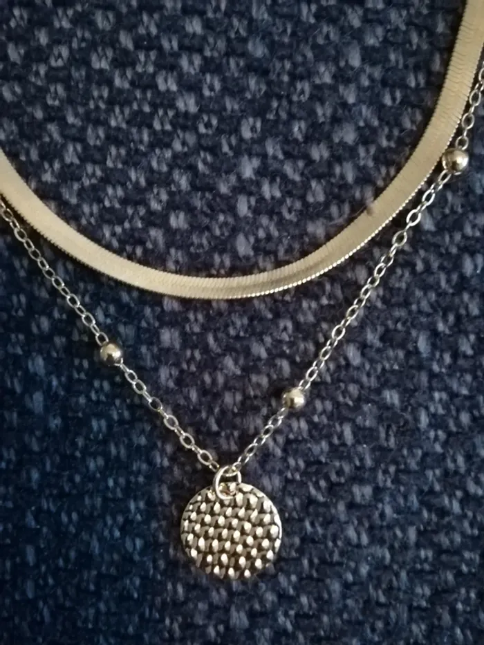 Magnifique collier doré, à 2 rangs, Shein, neuf avec étiquette - photo numéro 3