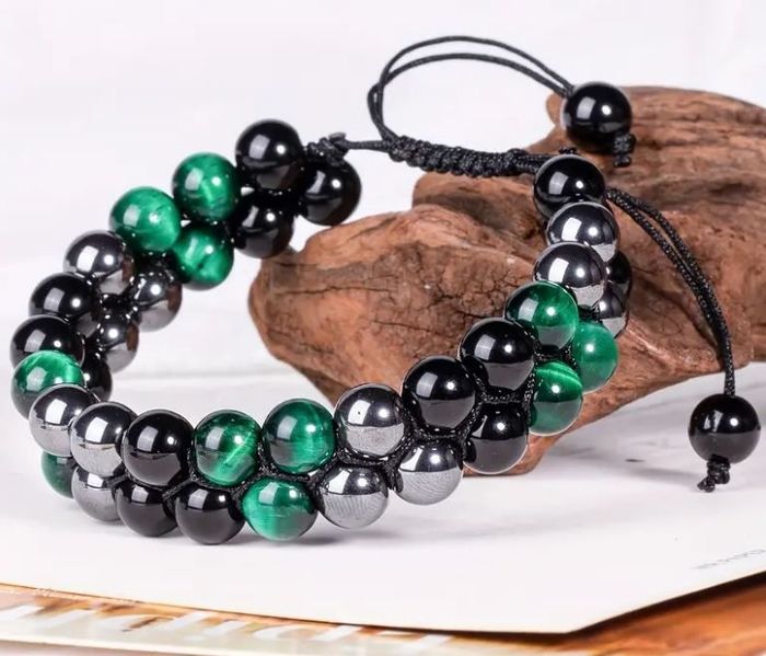 Bracelet Perles Oeil De Tigre Vert 8mm - Véritable - Lithothérapie - Pierre Naturelle