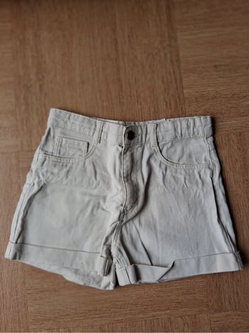 Short jean écru
