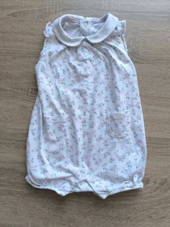 Combishort avec col, fleurie 12 mois obaïbi