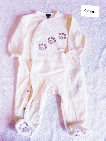 Pyjama velour kiabi 9 mois