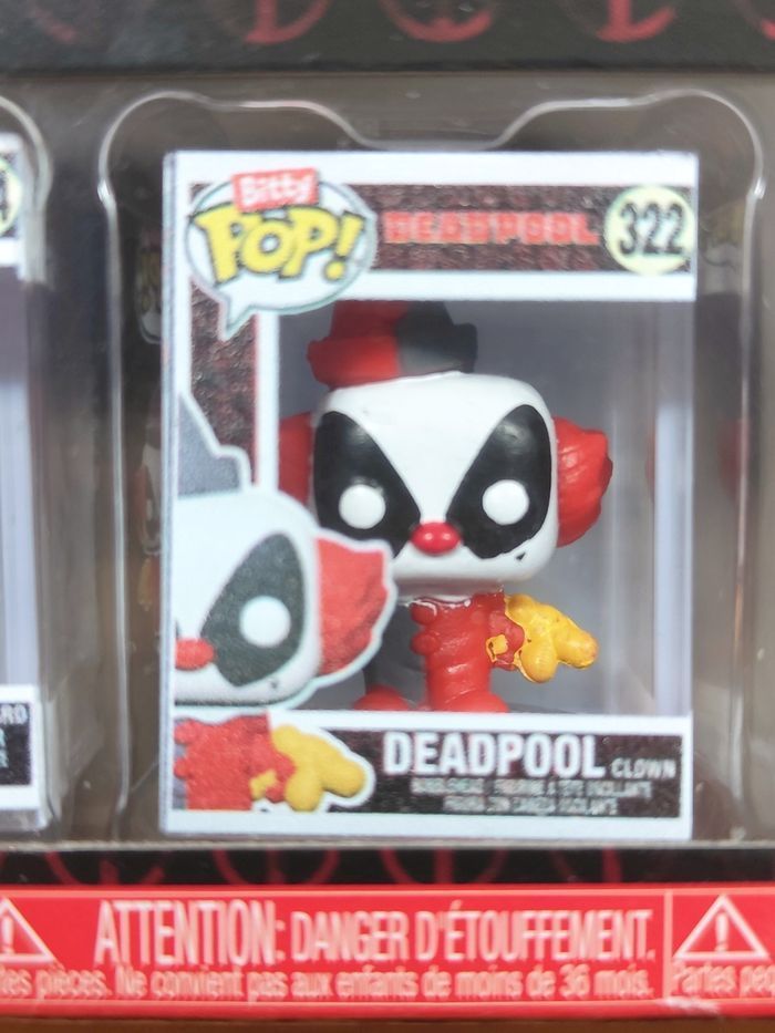Boîte De 4 Bitty Pop! Deadpool - Griller Clown Bedtime + Mystery Pop! - photo numéro 3