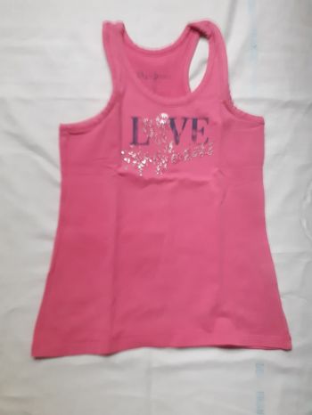 Débardeur rose avec motif strass