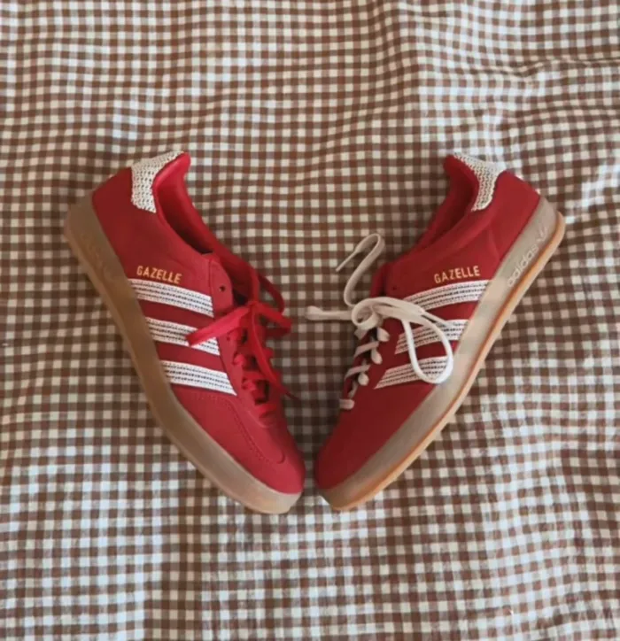 adidas Originals Gazelle Indoor – édition crochet rouge et crème - photo numéro 7