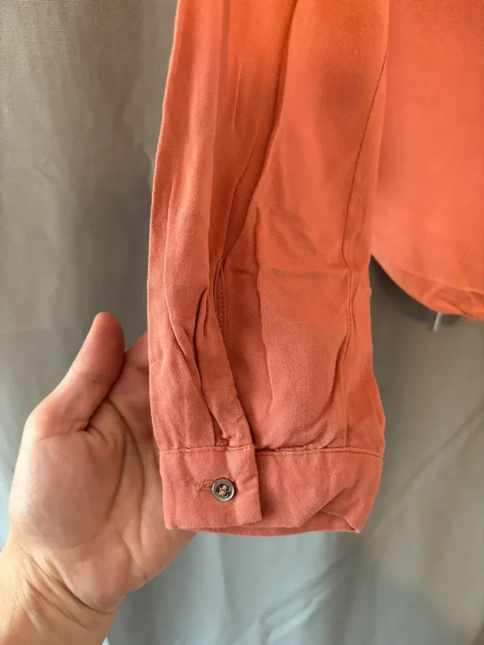 Veste Chemise à fermeture éclair Corail / orangé 36 - photo numéro 9