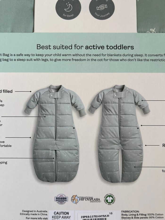 (New) Pack of 2 sleep suit bags 2-4Y 2.5 tog - photo numéro 7