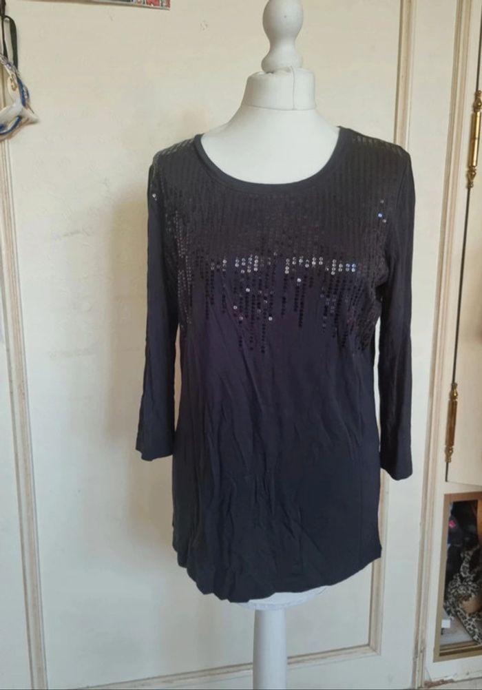 Haut noir strass - photo numéro 2