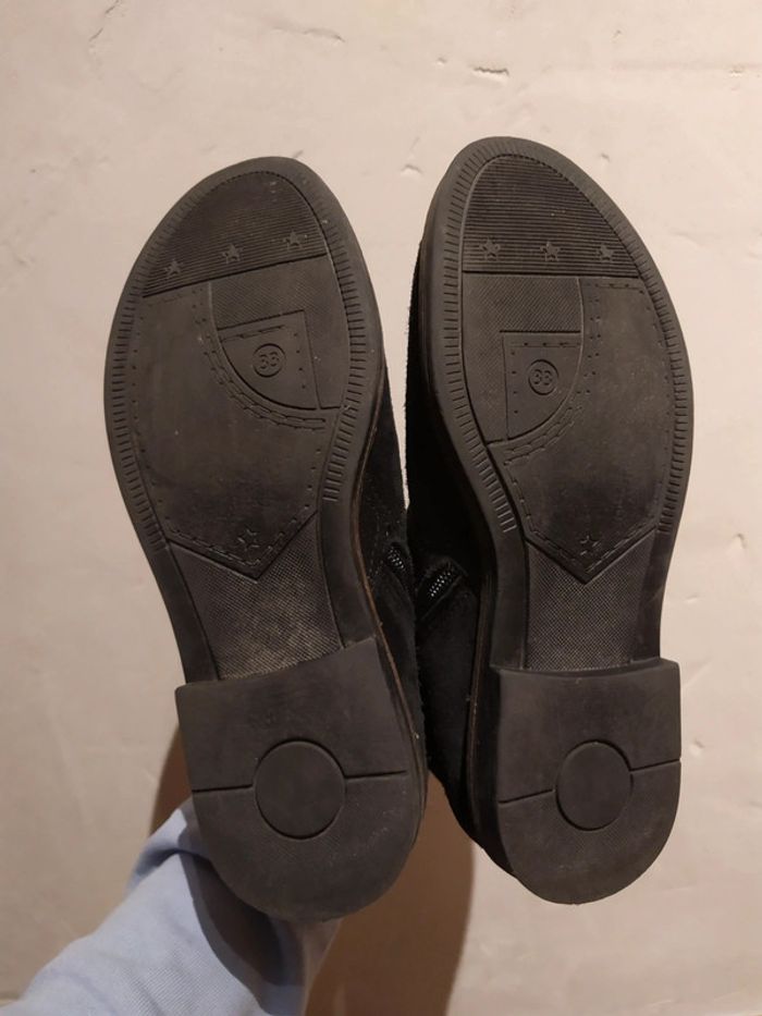 Bottines noires cuir fille 33 La Halle - photo numéro 9