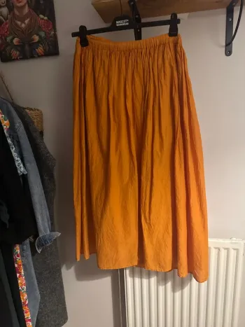 Jupe longue orange ocre 40