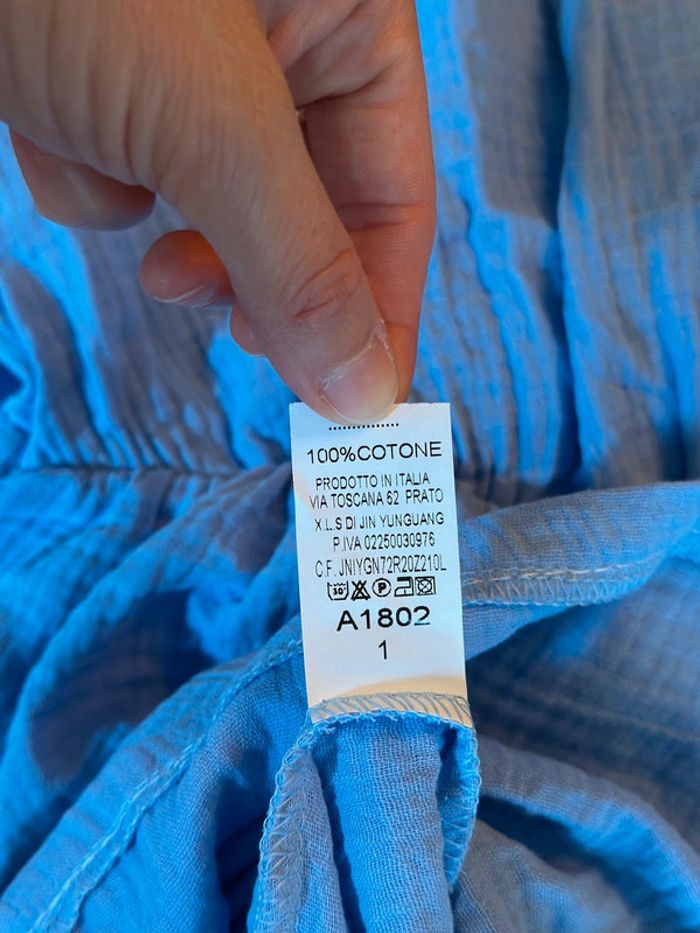 Combishort oversize bleu gaze de coton – Neuf T.U - photo numéro 7