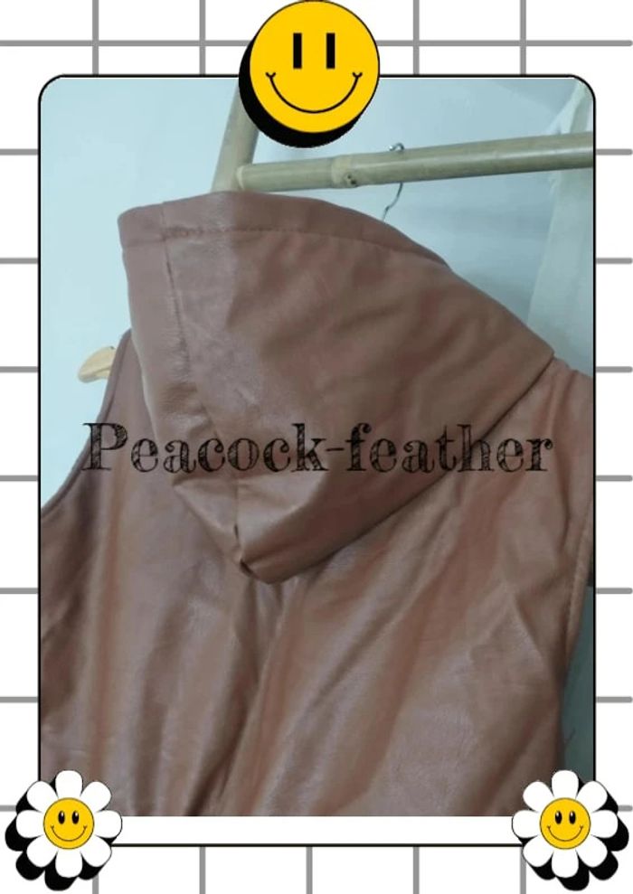 Blouson sans manches simili marron TU - photo numéro 5
