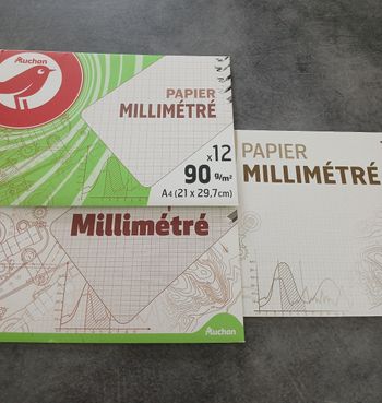 Lot de papiers millimétré