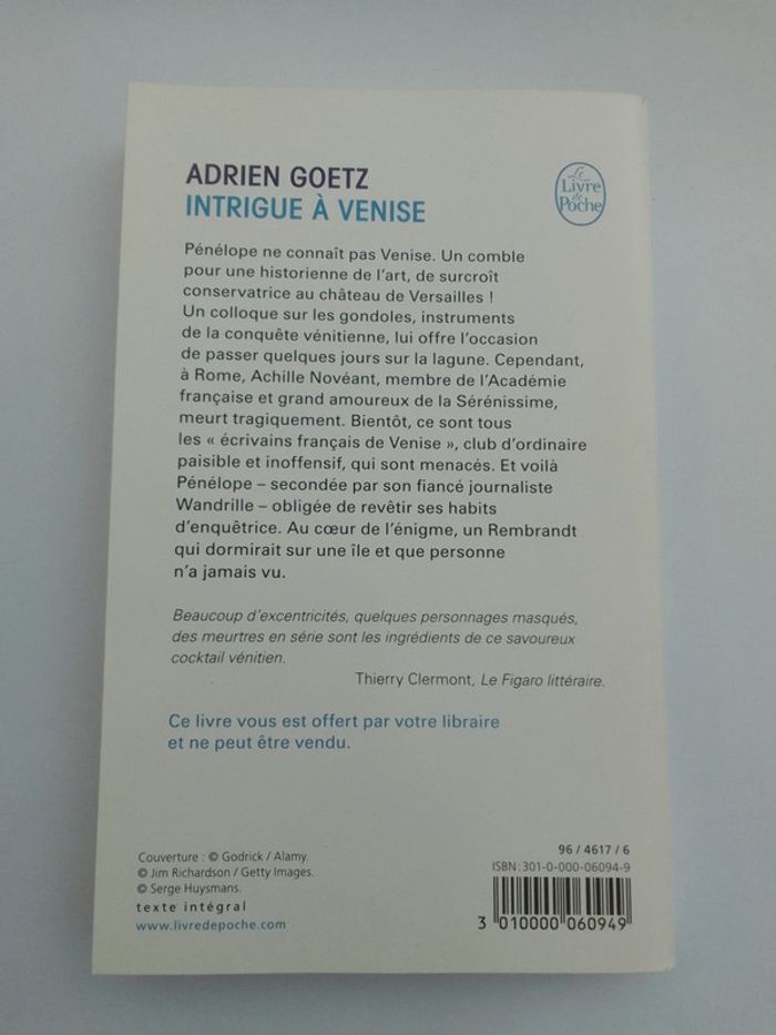 Adrien Goetz - Intrigue Venise - photo numéro 2
