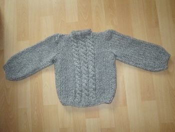 pull chaud fait main bebe mixte 12 mois