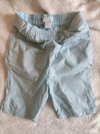 Pantalon bleu ciel à fleurs – Obaïbi – 6 mois