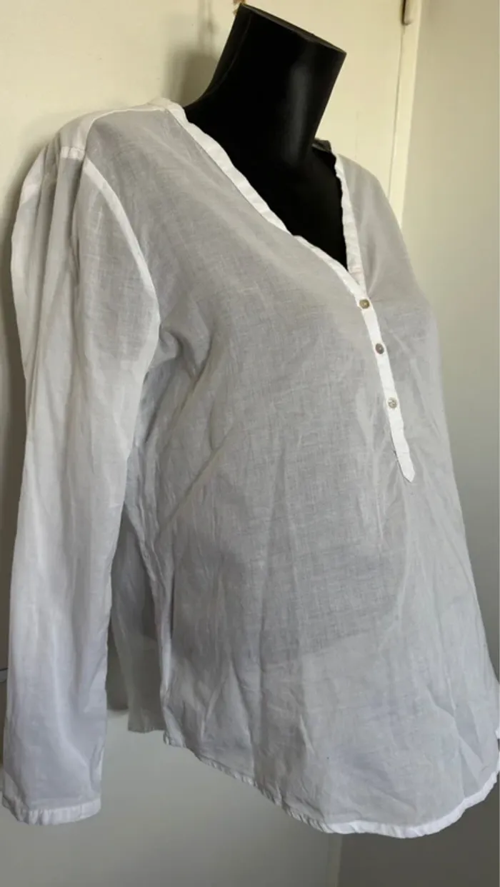 Chemise blanche transparente L - photo numéro 2