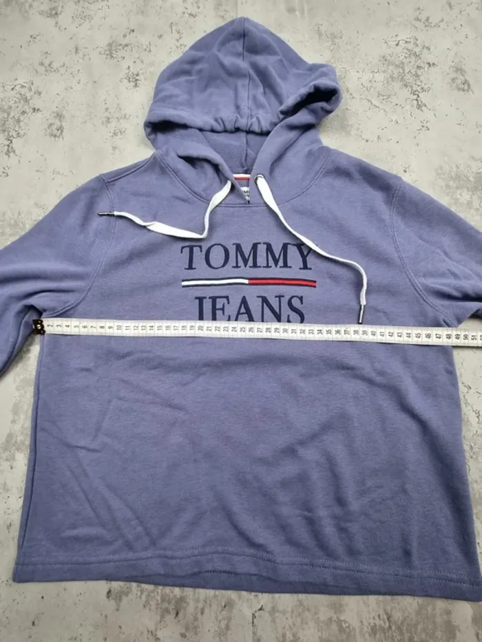 Sweat à capuche Tommy Jeans mauve S Femmes (mesures en photos) - photo numéro 6