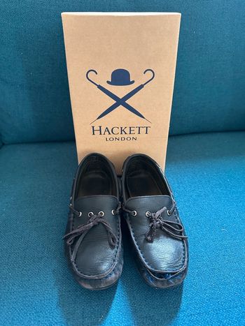 Mocassins Hackett cuir bleu marine 32