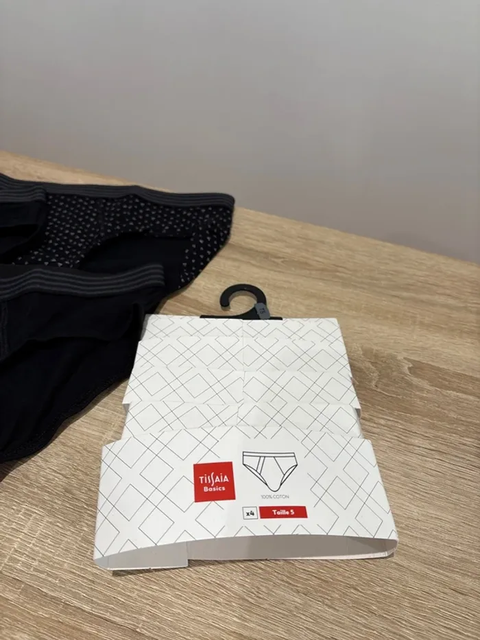 Lot de 4 slips pour homme Tissaia basics taille 5 - photo numéro 2