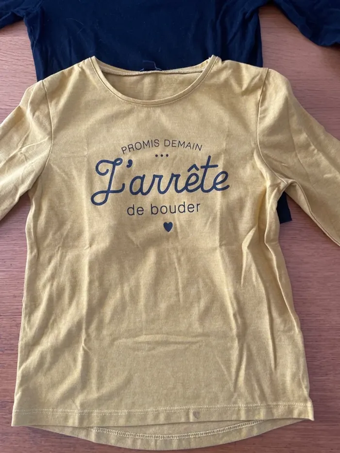 Lot 2 T-shirt manches longues fille 8 ans - photo numéro 2
