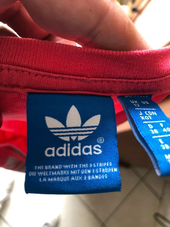 Tee-shirts taille 40 Adidas rose impeccable - photo numéro 5