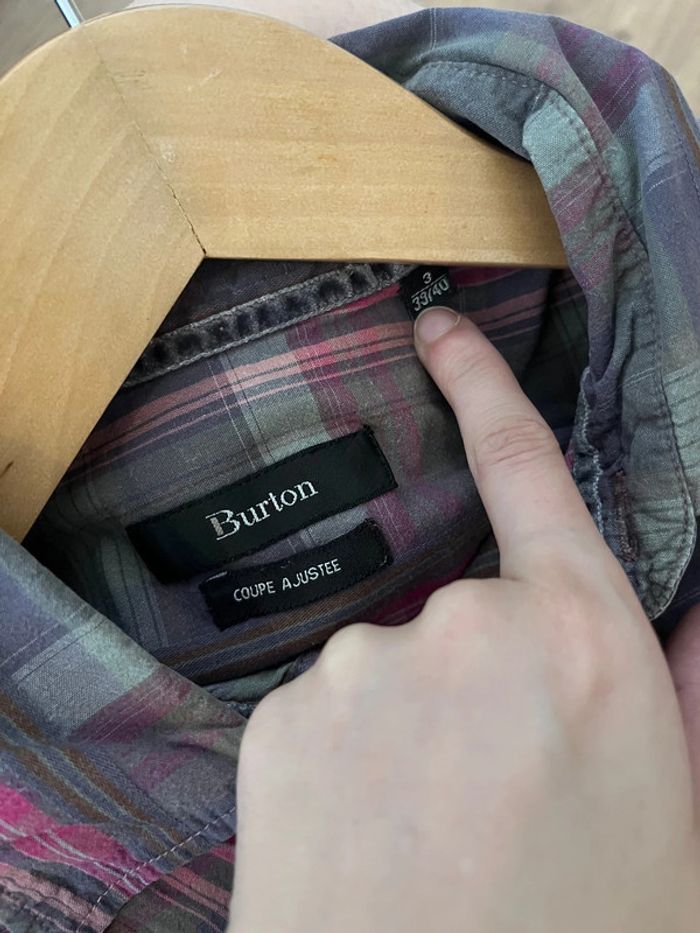 Chemise à carreaux Burton taille 39-40 - photo numéro 3
