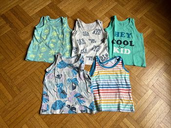 Lot 5 débardeurs marcels Primark 12/24mois