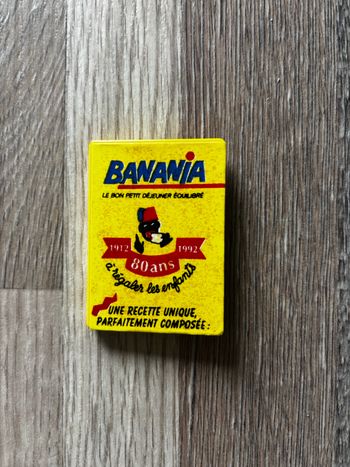 Vintage publicitaire rare magnet Banania 80 ans
