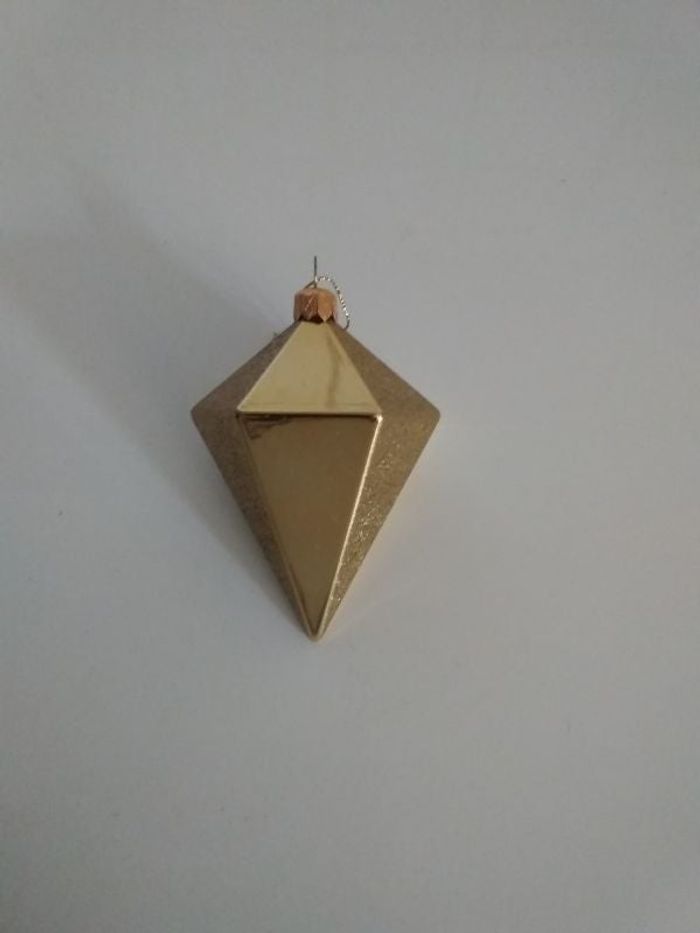 Losange de Noël doré et pailleté