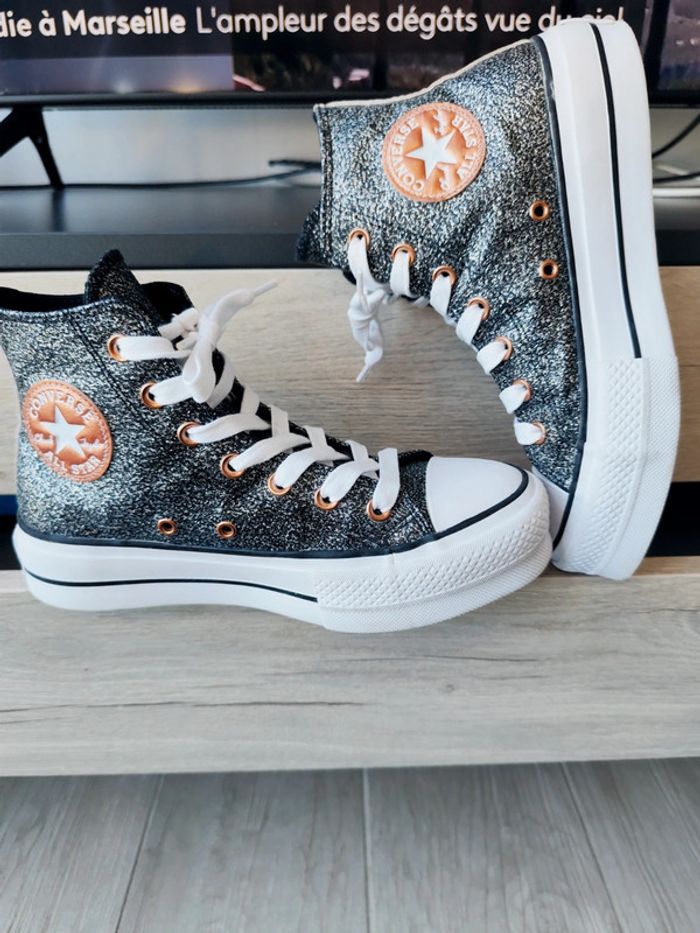 Converse plateforme glitter - photo numéro 2