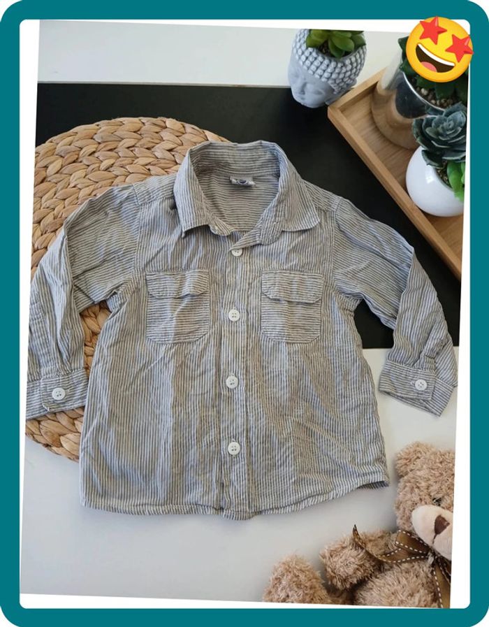 Chemise à rayures Petit Bateau🌿🦊 - photo numéro 4